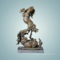 Статуэтка танца танца живота бронзовая скульптура двойная лошадь Tpal-014